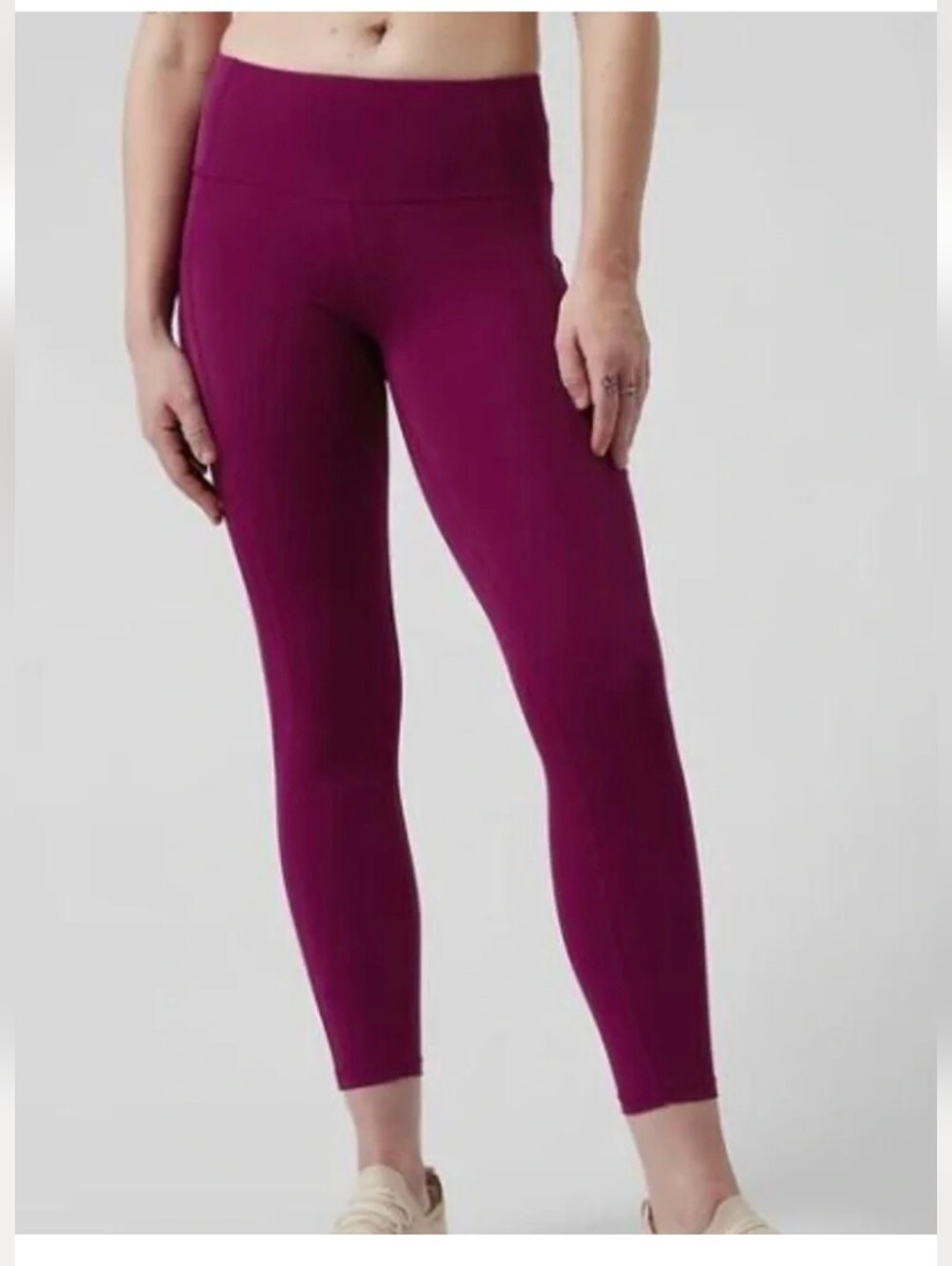 Athleta High-Waist 7/8 Leggings in Berry Plum XXS